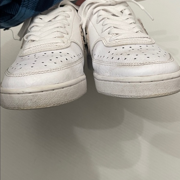 NIKE COURT VISION LOW LEOPARD SWOOSH LEATHER SNEAKERS WOMENS SIZE 8 - Picture 9 of 13